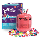 12" Jumbo Helium Balloon Tank Kit: Steel, Red, Birthday Party Accessory, Ages 18+, Balloon Time