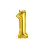 34" Number 1 Foil Balloon - Spritz™: Gold Birthday Decoration, Solid Pattern, All Ages