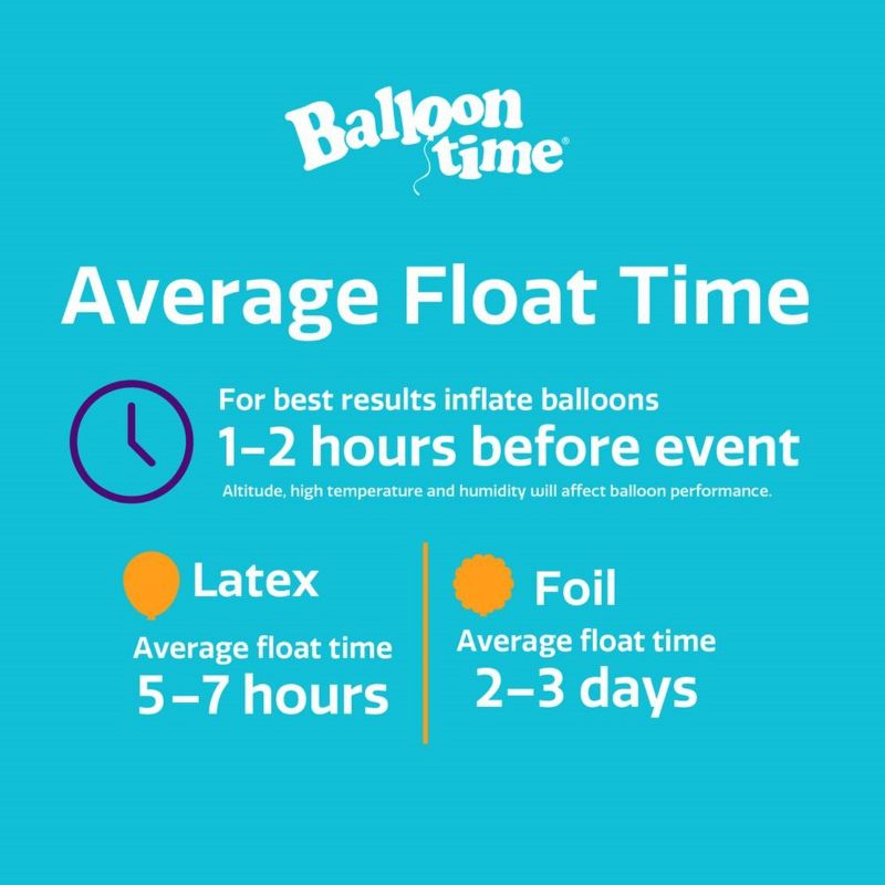 9.5" Medium Helium Balloon Kit: Balloon Time Multicolor Steel Tank for All Occasions
