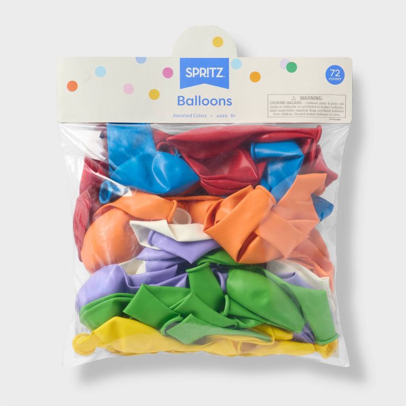 72ct Color Mix Balloons - Spritz™